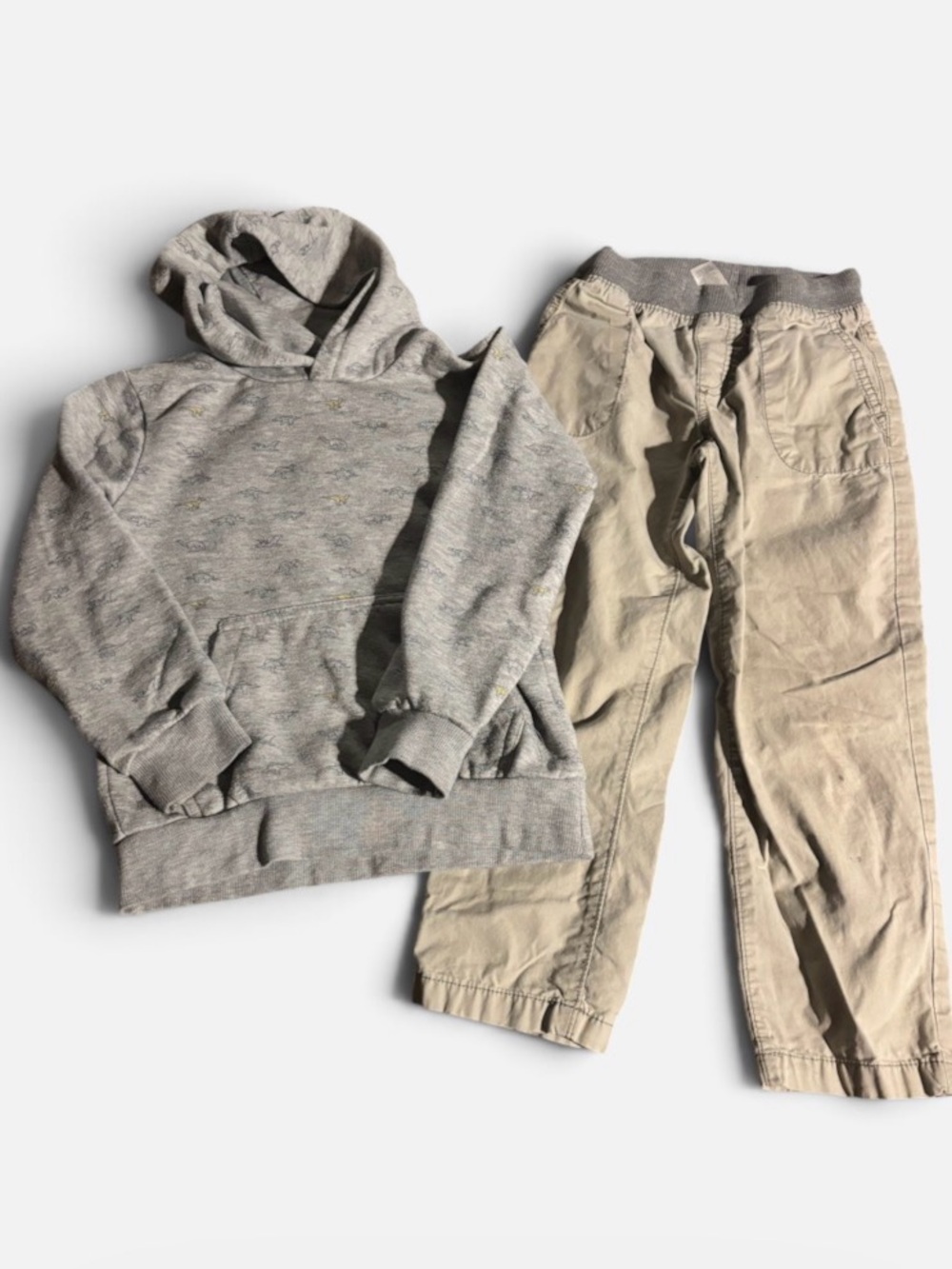Carter's Gray Hoodie and Beige Jogger Set
